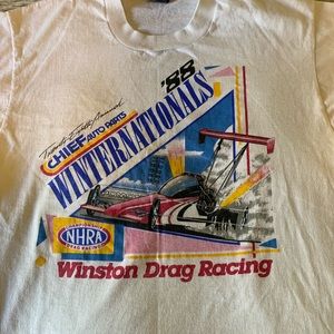 Vintage Winston Drag Racing Shirt. Single-Stitch